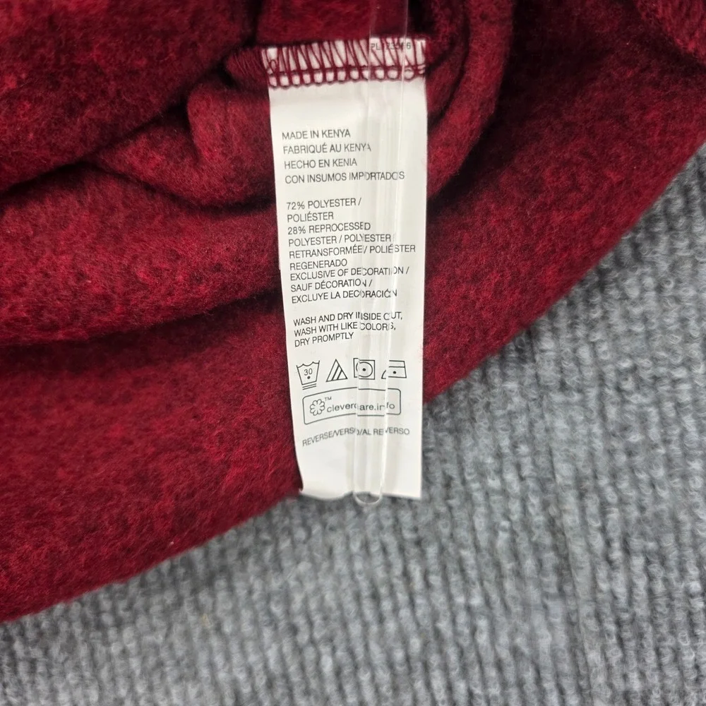 IZOD Mens Big and Tall 2XL Quarter Zip Pullover Sweater Heathered Burgundy Red